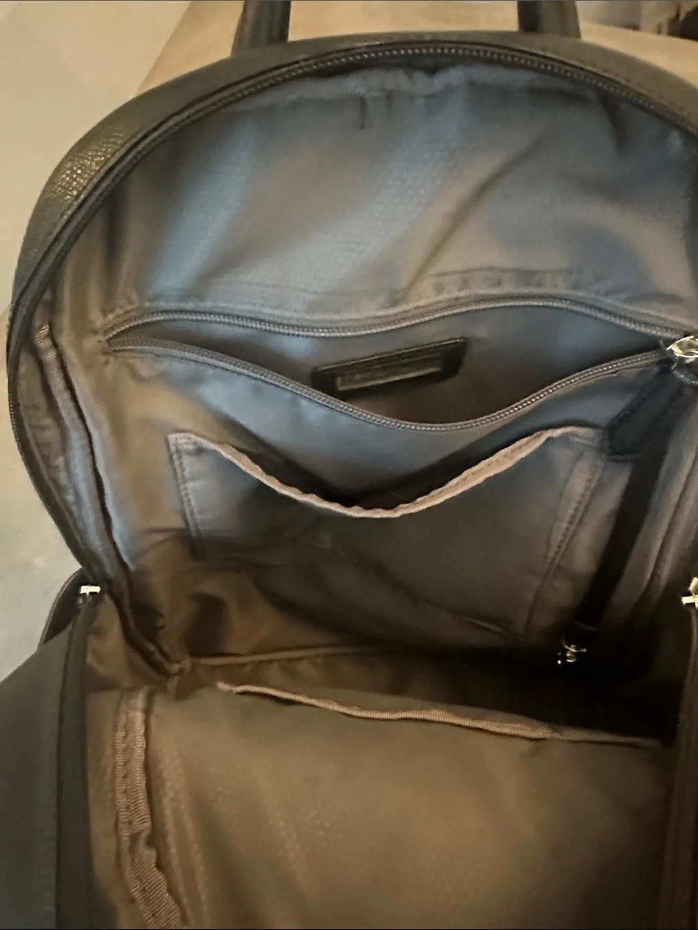 TUMI Black Pebbled Leather Backpack - Sleek Everyday Carry